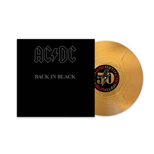 AC/DC - Back In Black (50th anniversary limited gold lp + 12" x 12" print)