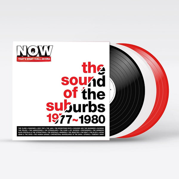 Various Artists - The Sound Of The Suburbs 1977 to 1980 (3LP black, white & red vinyl in tri-fold sleeve)