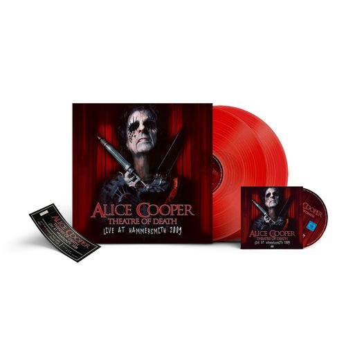 Alice Cooper - Theatre Of Death Live At Hammersmith 2009 super limited 180g red 2lp + dvd in gatefold sleeve with numbered concert ticket replica)  FREE UK Postage